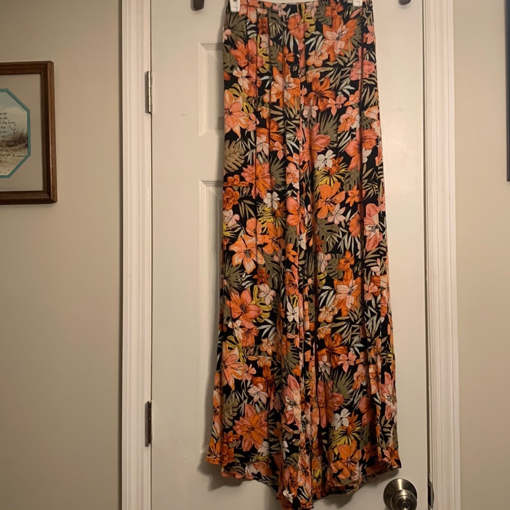 Long Floral wide leg pants